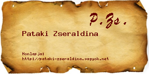 Pataki Zseraldina névjegykártya